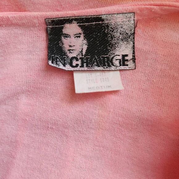 Vintage 80s 90s In Charge Cardigan Jacket Womens Medium Fringe Boho Made in USA - Picture 4 of 5